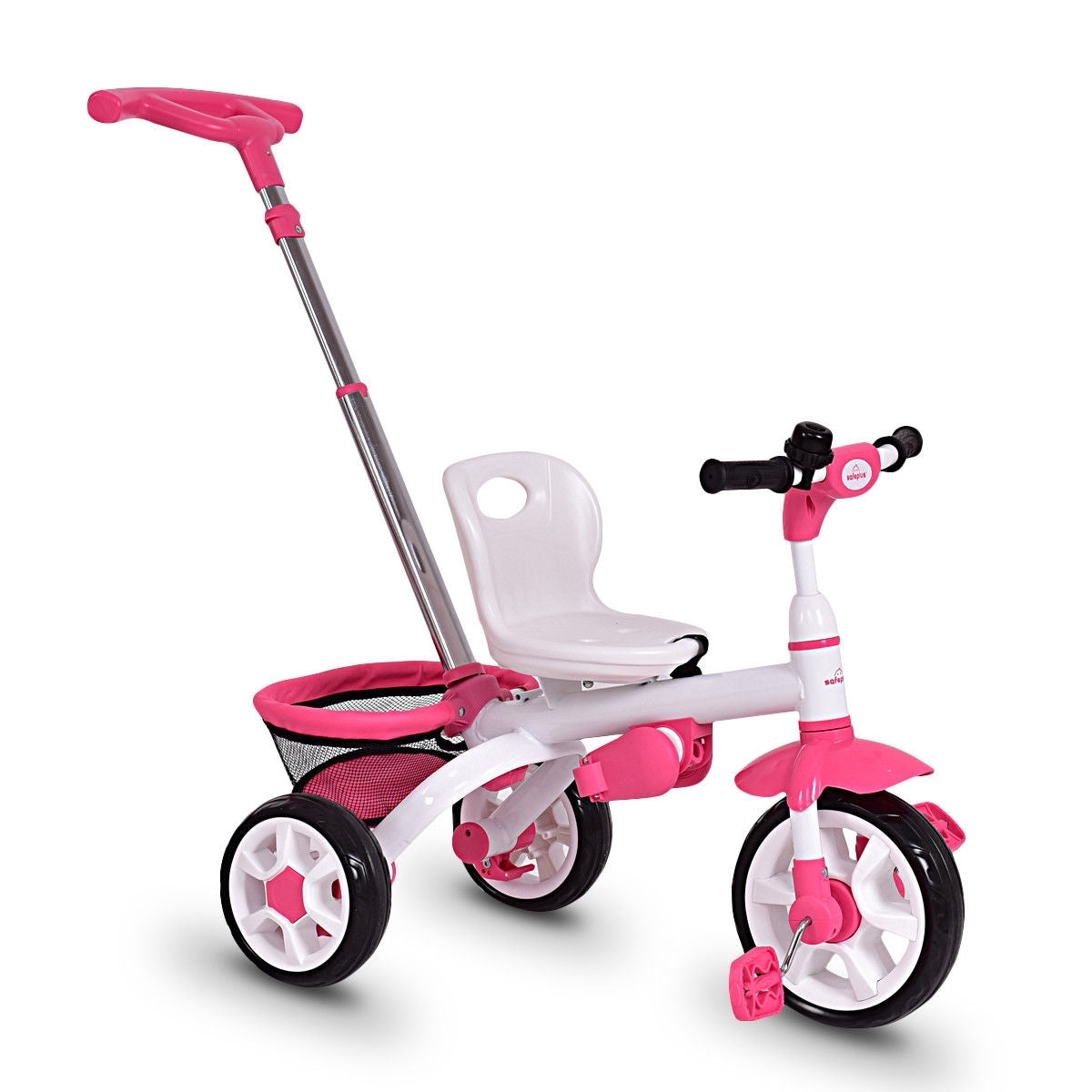 4-in-1 Detachable Baby Stroller Tricycle with Round Canopy - Minihomy