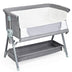 Adjustable Baby Bedside Crib with Large Storage-Gray - Color: Gray - Minihomy