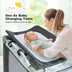 5-in-1  Portable Baby Beside Sleeper Bassinet Crib Playard with Diaper Changer-Gray - Color: Gray - Minihomy