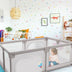 Baby Playpen Extra Large Kids Activity Center Safety Play-Gray - Color: Gray - Minihomy