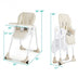 Baby Convertible High Chair with Wheels-Beige - Color: Beige - Minihomy