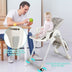 Baby Convertible High Chair with Wheels-Gray - Color: Gray - Minihomy