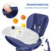 A-Shaped High Chair with 4 Lockable Wheels-Navy - Color: Navy - Minihomy