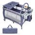 Portable Foldable Baby Playard Nursery Center with Changing Station-Gray - Color: Gray - Minihomy