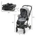 High Landscape Foldable Baby Stroller with Reversible Reclining Seat-Gray - Color: Gray - Minihomy