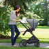 2-in-1 Convertible Baby Stroller with Oversized Storage Basket-Gray - Color: Gray - Minihomy