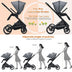 2-in-1 Convertible Baby Stroller with Oversized Storage Basket-Gray - Color: Gray - Minihomy