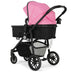 2-in-1 Foldable Pushchair Newborn Infant Baby Stroller-Pink - Color: Pink - Minihomy