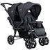 Foldable Lightweight Front Back Seats Double Baby Stroller-Black - Color: Black - Minihomy