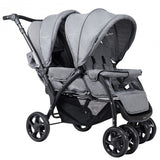 Foldable Lightweight Front and Back Seats Double Baby Stroller - Minihomy