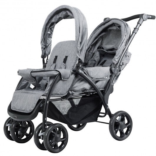 Foldable Lightweight Front and Back Seats Double Baby Stroller - Minihomy