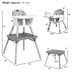 4-in-1 Baby Convertible Toddler Table Chair Set with PU Cushion-Gray - Color: Gray - Minihomy