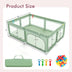 Extra-Large Safety Baby Fence with 50 Ocean Balls-Green - Color: Green - Minihomy