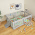 Large Baby Playpen with Mat and Ocean Balls-Light gray - Color: Light Gray - Minihomy