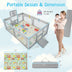 Large Baby Playpen with Mat and Ocean Balls-Light gray - Color: Light Gray - Minihomy