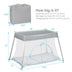 Lightweight Foldable Baby Playpen w/ Carry Bag-Light Gray - Color: Light Gray - Minihomy