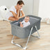 2-In-1 Baby Bassinet with Mattress and Net-Gray - Color: Gray - Minihomy