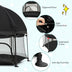 53 Inch Outdoor Baby Playpen with Canopy and Carrying Bag Portable Play Yard Toddlers-Black - Color: Black - Minihomy