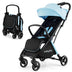 One-Hand Folding Portable Lightweight Baby Stroller with Aluminum Frame-Blue - Color: Blue - Minihomy