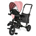 7-In-1 Baby Folding Tricycle Stroller with Rotatable Seat-Pink - Color: Pink - Minihomy