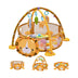 4-in-1 Baby Play Gym with Soft Padding Mat and Arch Design - Color: Yellow - Minihomy