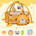 4-in-1 Baby Play Gym with Soft Padding Mat and Arch Design - Color: Yellow - Minihomy