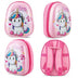 2 Pieces Kids Luggage Set 12 Inch Backpack and 16 Inch Kid Carry on Suitcase with Wheels - Color: Pink - Minihomy