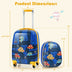 2 Pieces Kids Luggage Set with Backpack and Suitcase for Travel - Color: Blue - Minihomy