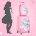 2 Pieces 18 Inch Kids Luggage Set with 12 Inch Backpack - Color: Pink - Minihomy