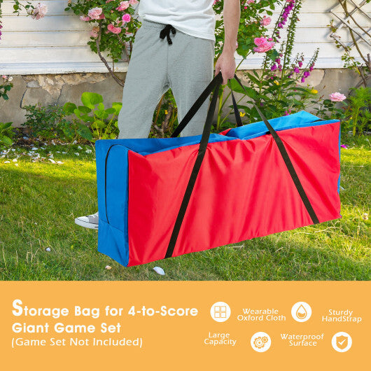 Giant Carry Storage Bag for 4 in a Row Game with Durable Zipper - Color: Red - Minihomy