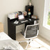 Modern Computer Desk with Storage Bookshelf and Hutch for Home Office-Black - Color: Black - Minihomy