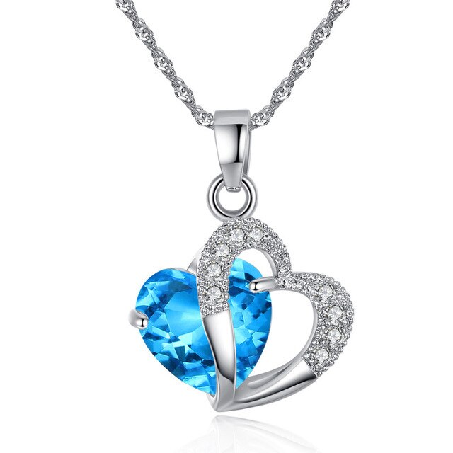 Lady Fashion Heart Pendant Necklace - Minihomy