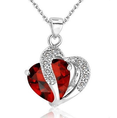 Lady Fashion Heart Pendant Necklace - Minihomy