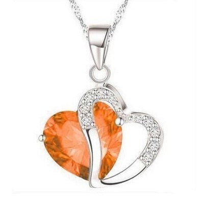 Lady Fashion Heart Pendant Necklace - Minihomy