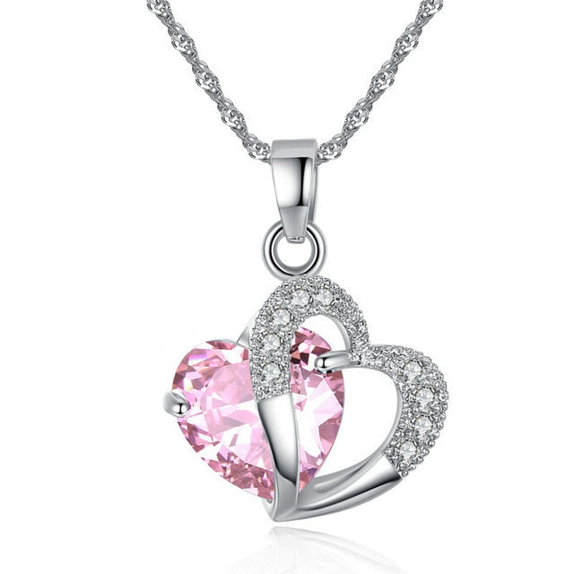 Lady Fashion Heart Pendant Necklace - Minihomy