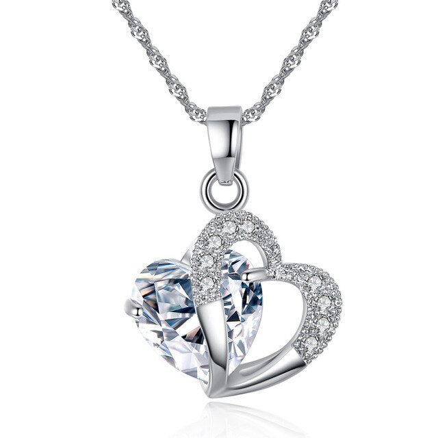 Lady Fashion Heart Pendant Necklace - Minihomy