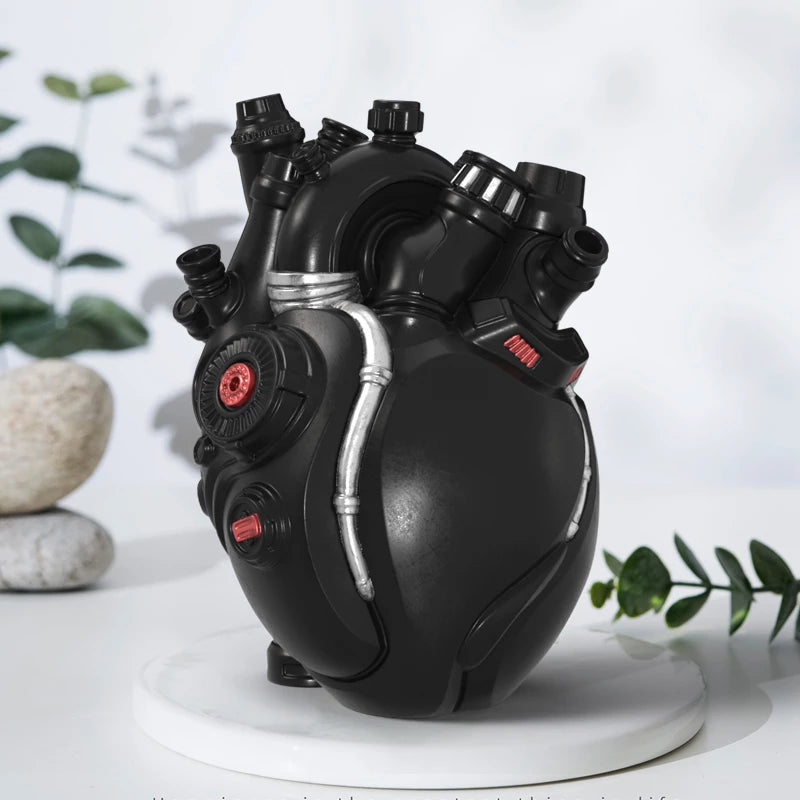 Cyber Punk Simulation Heart Vase Ornament Creative Technology Halloween Home Decor - Minihomy