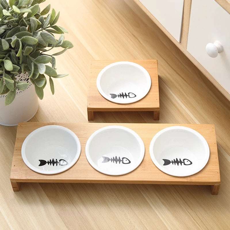 Cat Dog Feeders Bowls - Minihomy