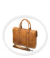 Men's Simple Solid Color Leather Briefcase - Minihomy