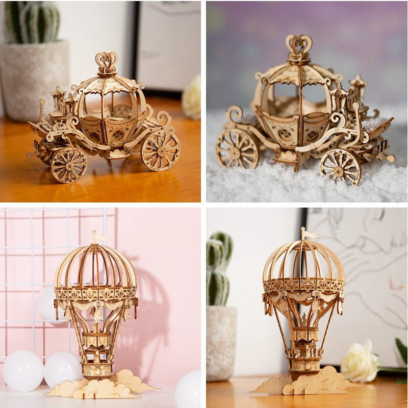 Creative 3d puzzle DIY wooden assembly - Minihomy