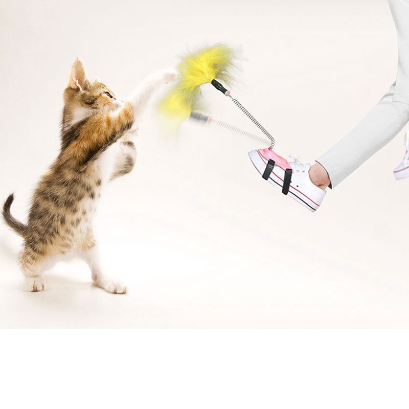 Cat Toy Funny Cat Stick with Strong Feathers - Minihomy