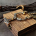 Stainless Steel king chain with rune beads and thor, hammer viking necklace  with wooden box as boyfriend gift