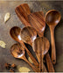 Natural Wood Tableware Spoon Ladle Turner Long Rice Colander Soup Skimmer - Minihomy