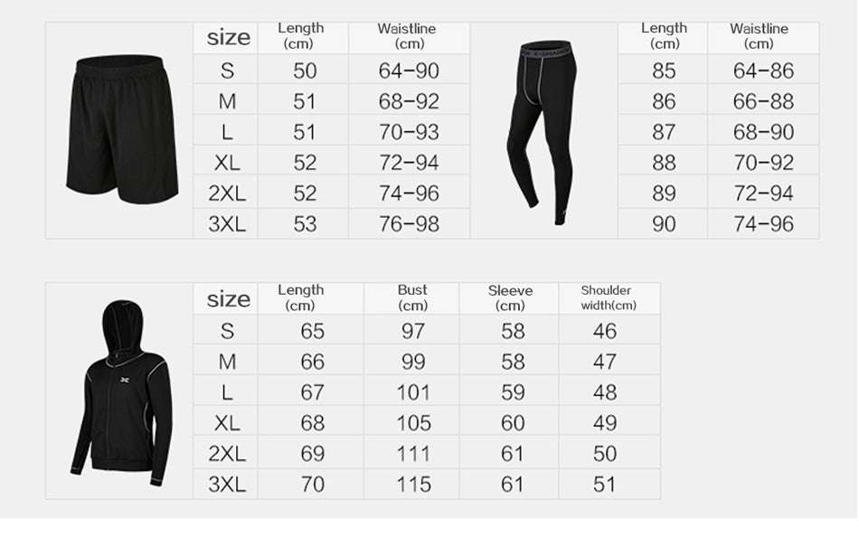 Men Sportswear Compression Sport Suits Quick Dry Running Clothes - Minihomy