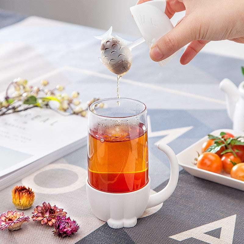 Cute Office Cat Tea Separate Water Cup - Minihomy