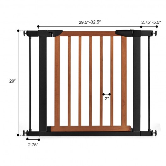 Extendable Safety Gate for Baby and Pet-Red - Minihomy