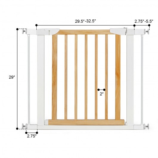 Extendable Safety Gate for Baby and Pet-Red - Minihomy