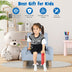 Kids Rocking Chair with Solid Wood Legs-Blue - Minihomy