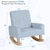 Kids Rocking Chair with Solid Wood Legs-Blue - Minihomy