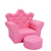 Pink Kids Sofa Armrest Couch with Ottoman - Minihomy